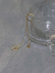 star tassel chain ear bone clip, view 5 - MRSLM