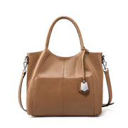genuine leather large capacity tote handbag, view 2 - MRSLM