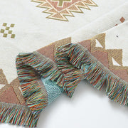 Vintage geometric pattern boho throw blanket, view 6 - MRSLM