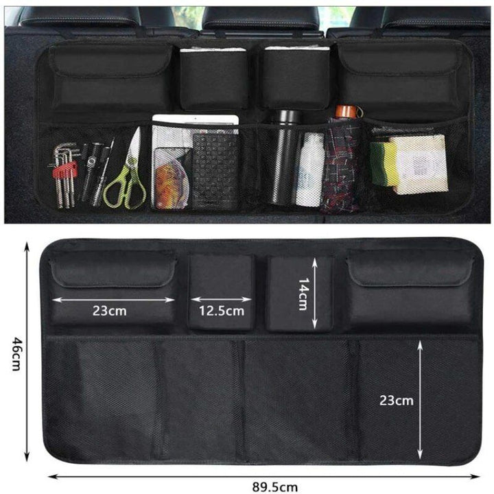 Universal Car Trunk Organizer with Adjustable Backseat Storage Bag