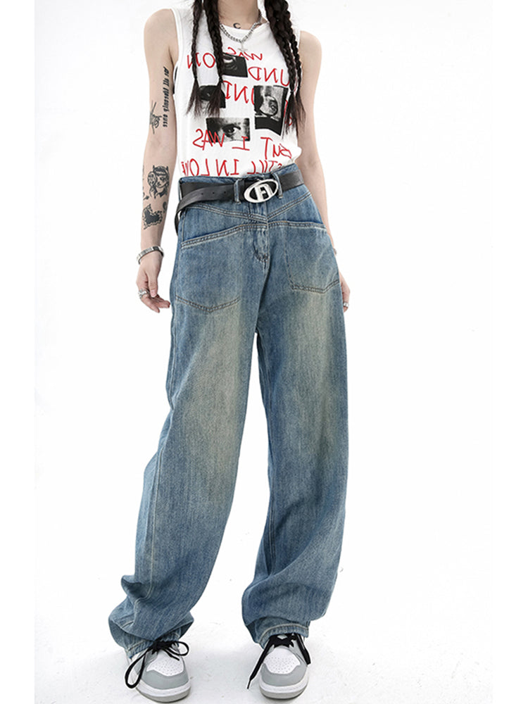 Damen-Jeans im Used-Look in Übergröße