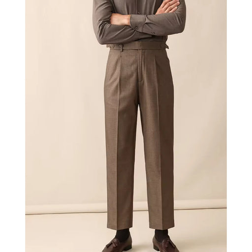 men's wool blend formal ankle pants, view 2 - MRSLM
