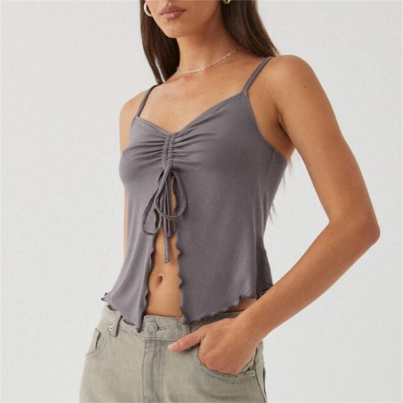 Schickes ärmelloses Crop-Top mit seitlichem Bandagedetail