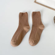 Retro solid color cotton socks, view 3 - MRSLM
