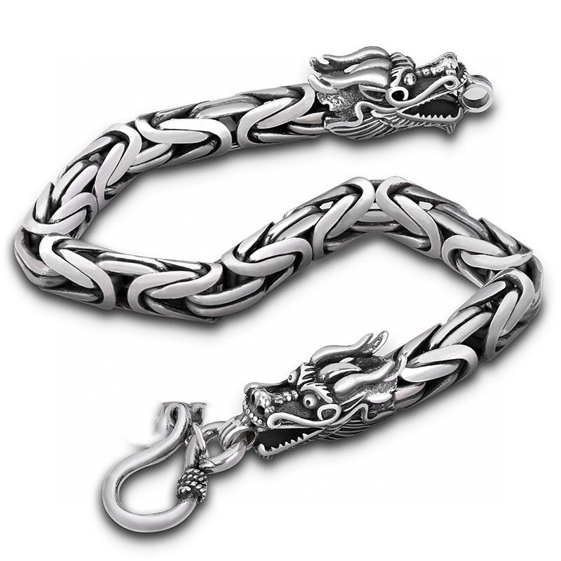 vintage ethnic silver bracelet, view 7 - MRSLM