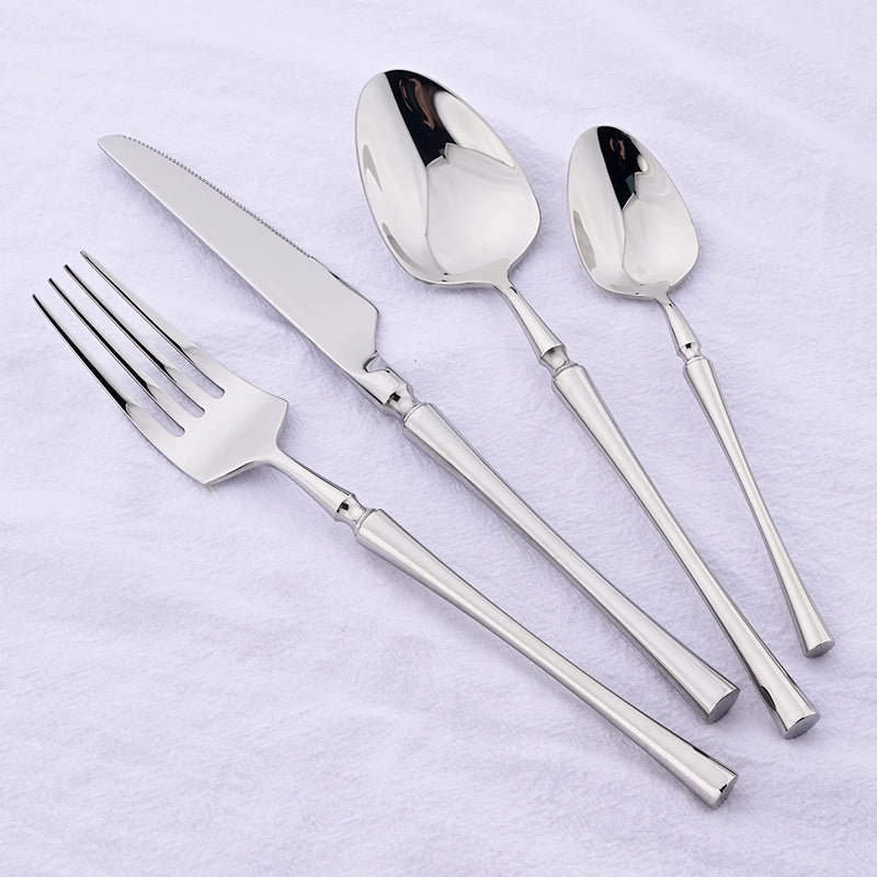 mirror stainless steel dinnerware set, view 3 - MRSLM