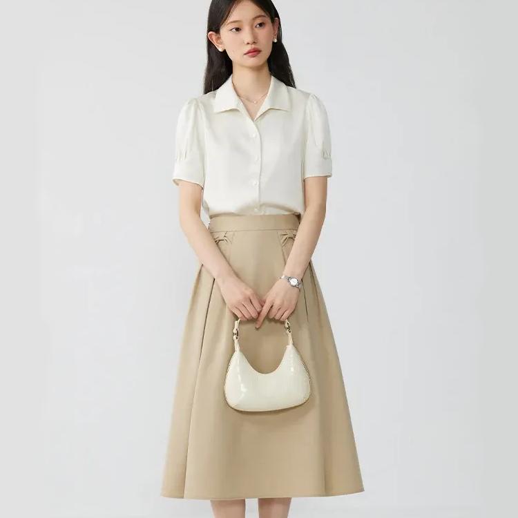 pleated a-line midi skirt - MRSLM