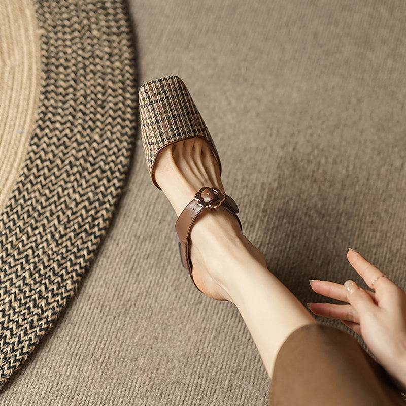 chic buckle mules, view 9 - MRSLM