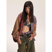 women's striped plaid blouse, view 3 - MRSLM
