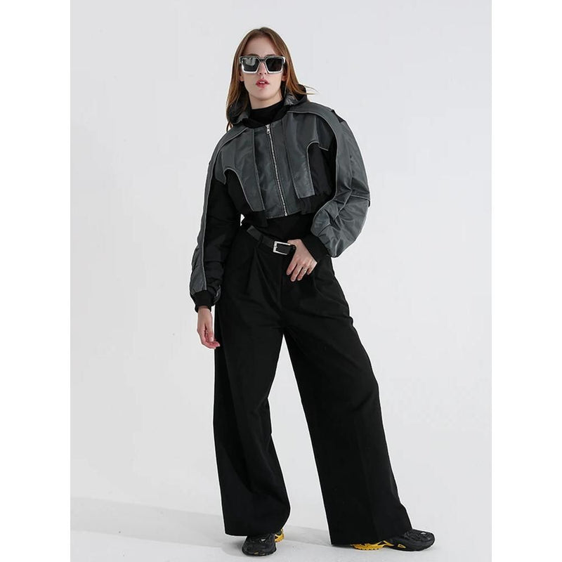 reflective splice hooded jacket, view 6 - MRSLM