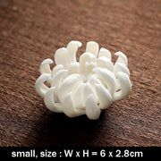 chrysanthemum ceramic incense burner, view 2 - MRSLM