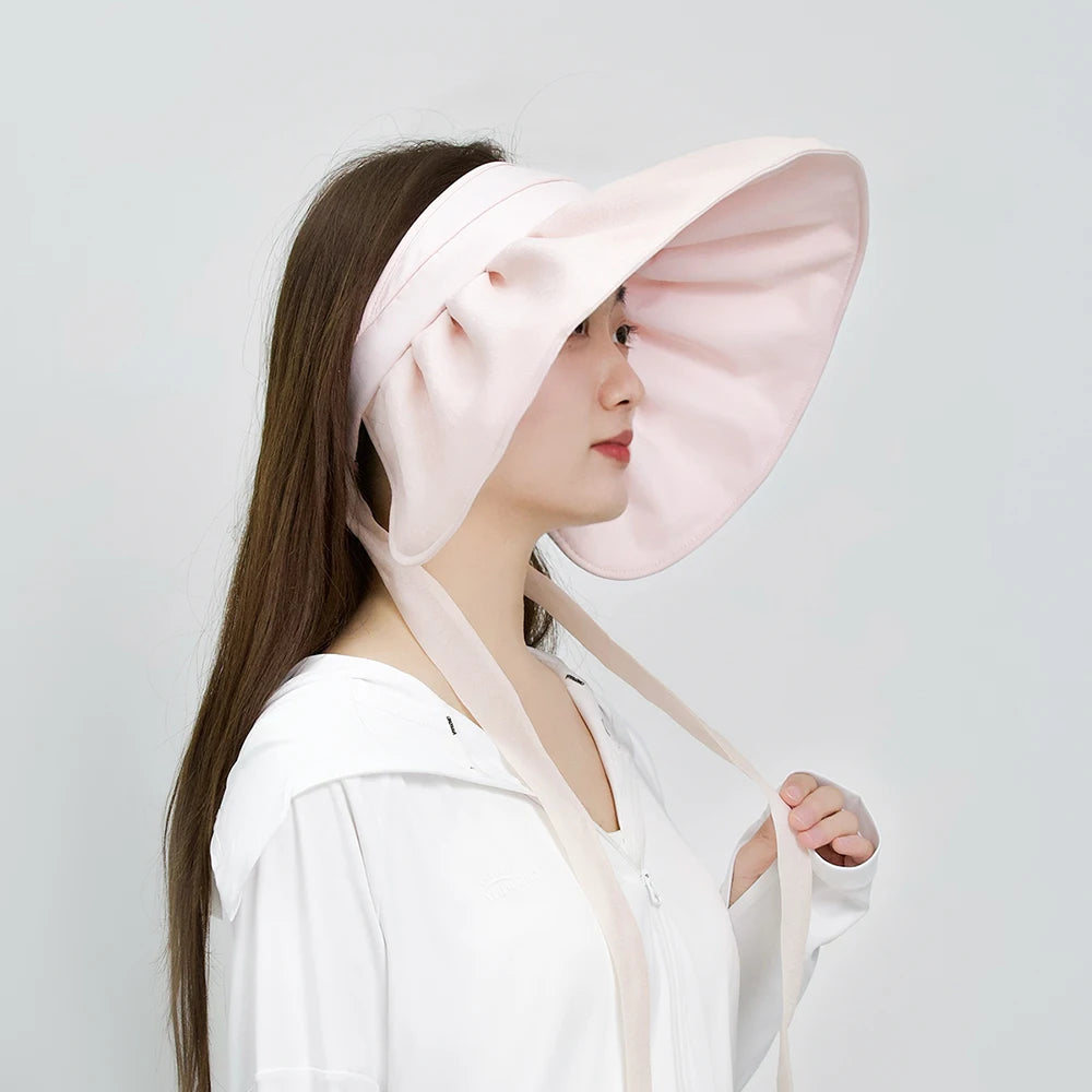Versatile Full-Face Sunhat with Adjustable Tie Straps