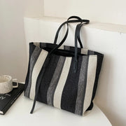 Striped canvas tote bag - MRSLM