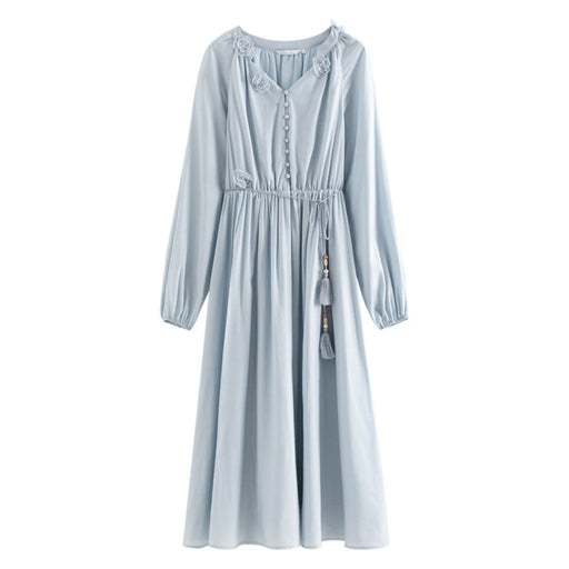 french pastoral long-sleeved dress, view 2 - MRSLM
