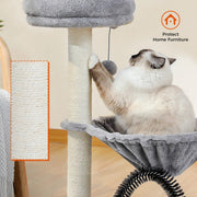 compact cat tree tower with hammock, view 4 - MRSLM