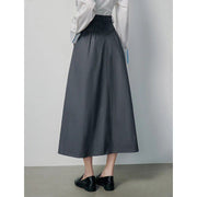 vintage dark gray mid-length skirt, view 4 - MRSLM