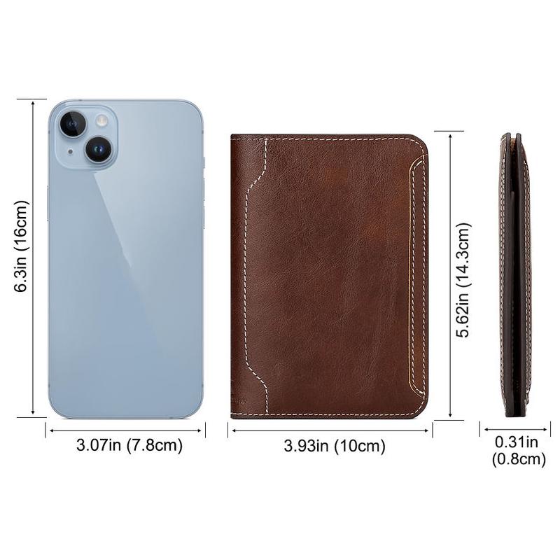 genuine leather passport holder rfid blocking, view 10 - MRSLM