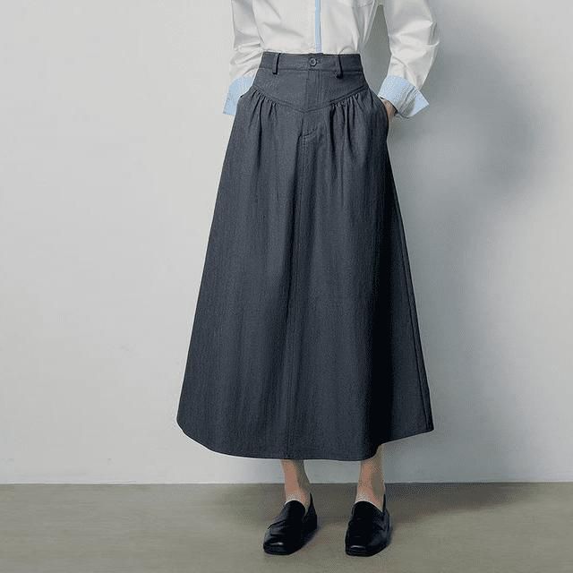 vintage dark gray mid-length skirt - MRSLM