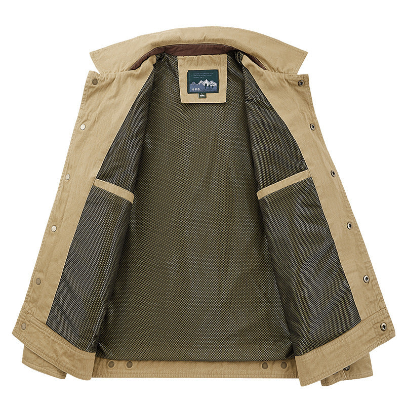 Einfarbige Freizeitjacke für Herren