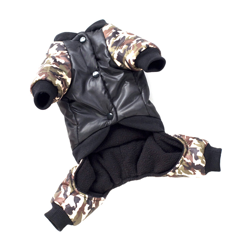 Jaqueta camuflada de inverno para animais de estimação