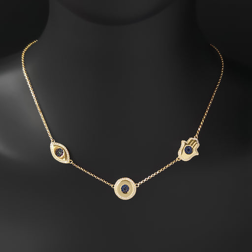 lucky eye gold necklace - MRSLM