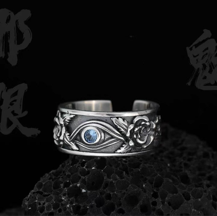 Silver Men's Personality Ruan Handsome Single Ring