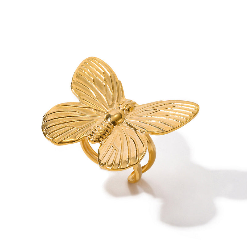 butterfly open ring, view 2 - MRSLM