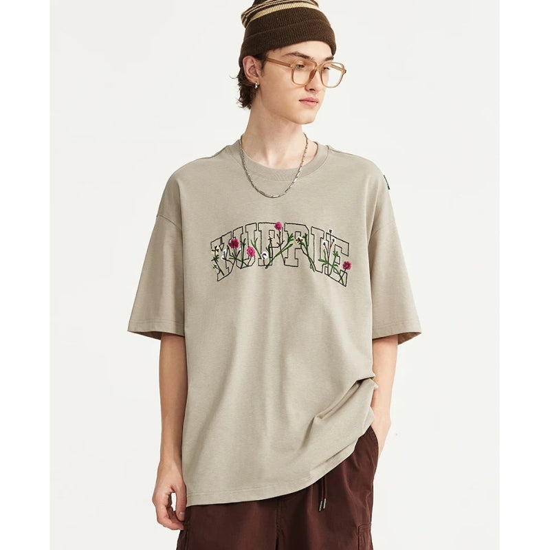 embroidered floral t-shirt, view 6 - MRSLM