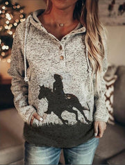 women's printed loose pullover sweatshirt, view 5 - MRSLM