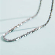 Silver starry sky geometric pendant necklace, view 3 - MRSLM