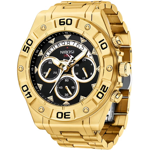 gold quartz sport watch, view 5 - MRSLM