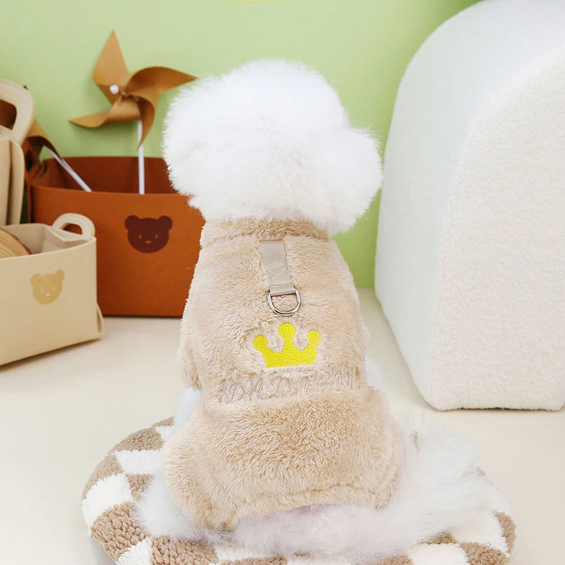fleece pet jumpsuit, view 4 - MRSLM