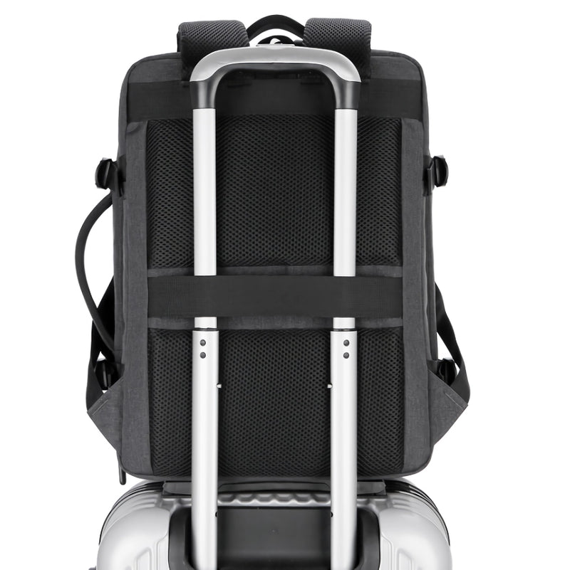 expandable travel backpack with usb port, view 8 - MRSLM