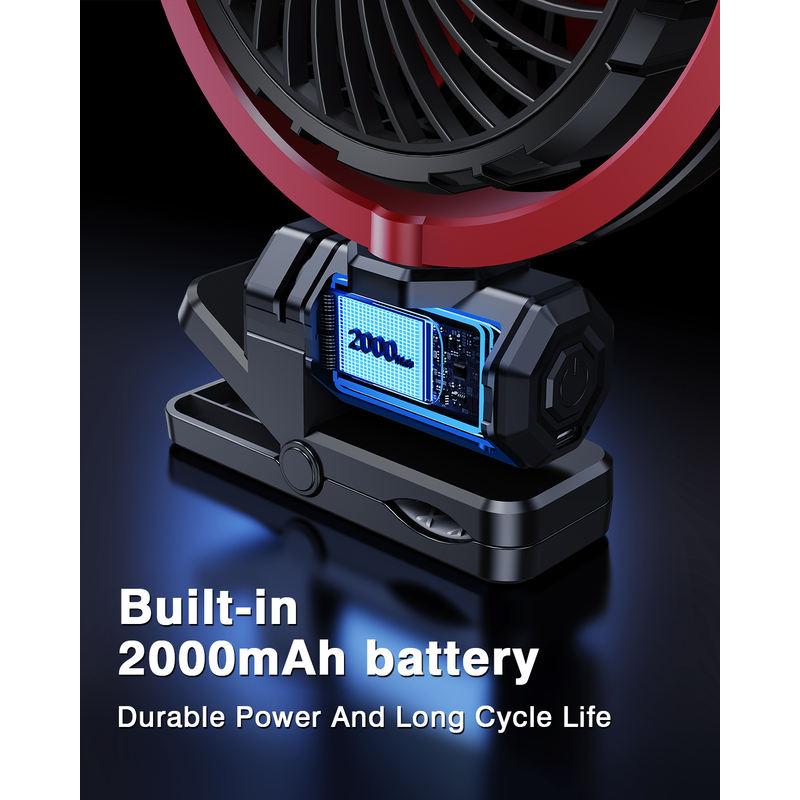 portable car cooling clamp fan, view 7 - MRSLM