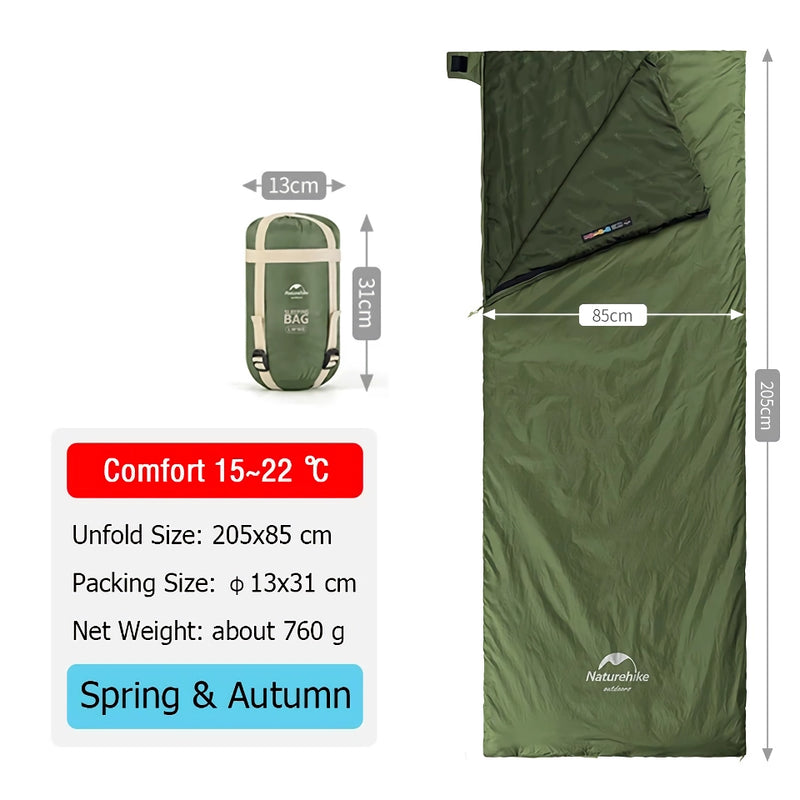 Ultraleichter Baumwollschlafsack für Outdoor-Abenteuer im Frühling und Sommer
