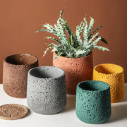 nordic perforated cement bonsai flower pot - MRSLM