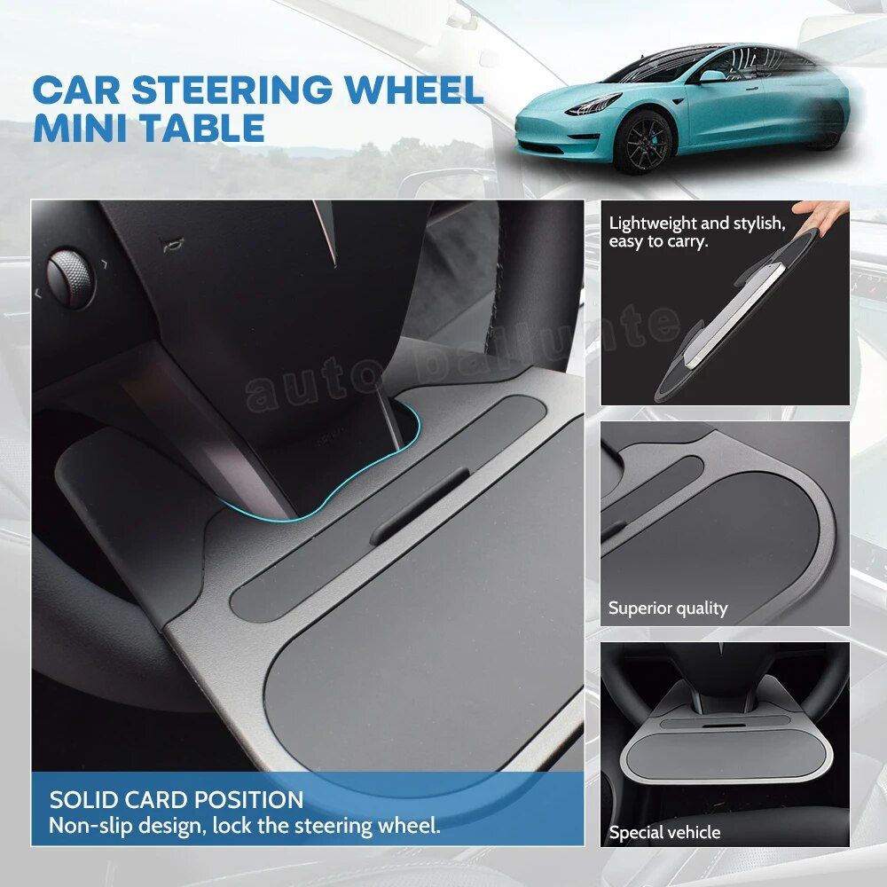 Multi-Function Steering Wheel Tray for Tesla Model 3 & Model Y (2017-2023)