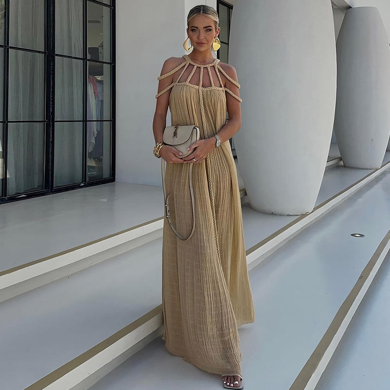 Strickkleid mit Lochmuster