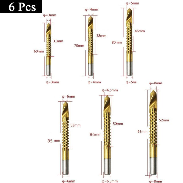 6 Pcs Twist Drill Bit Set