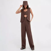 Cotton-linen vest and pants set, view 8 - MRSLM