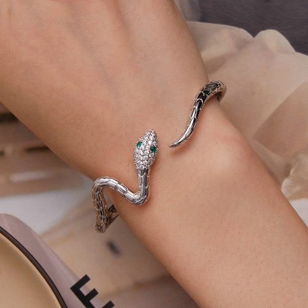 Snake Shaped Opening Copper Bracelet Personality