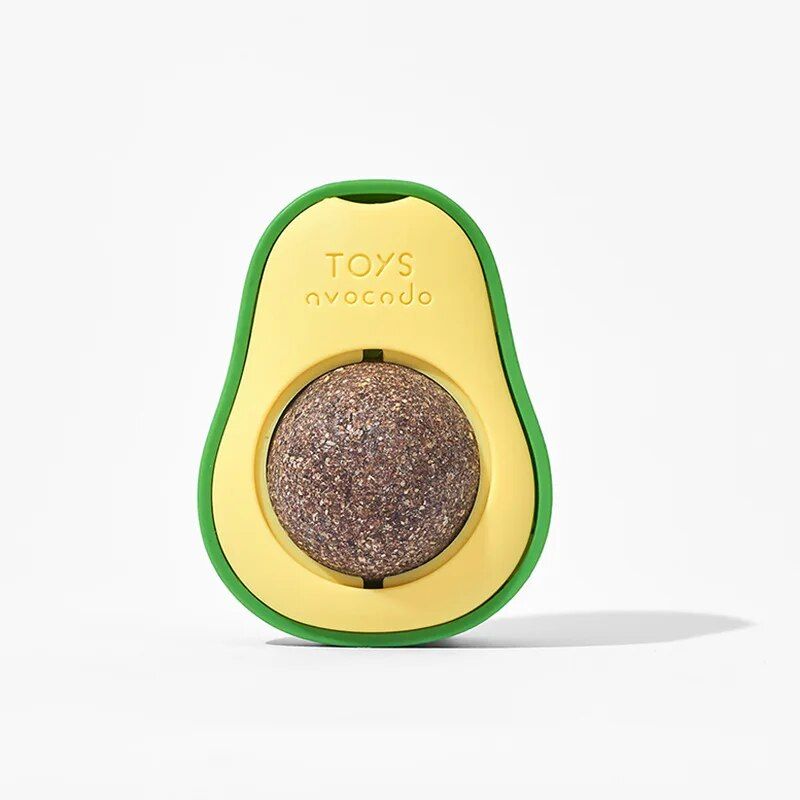 Avocado Catnip Lickable Toy Ball: Interactive Toy for Cats