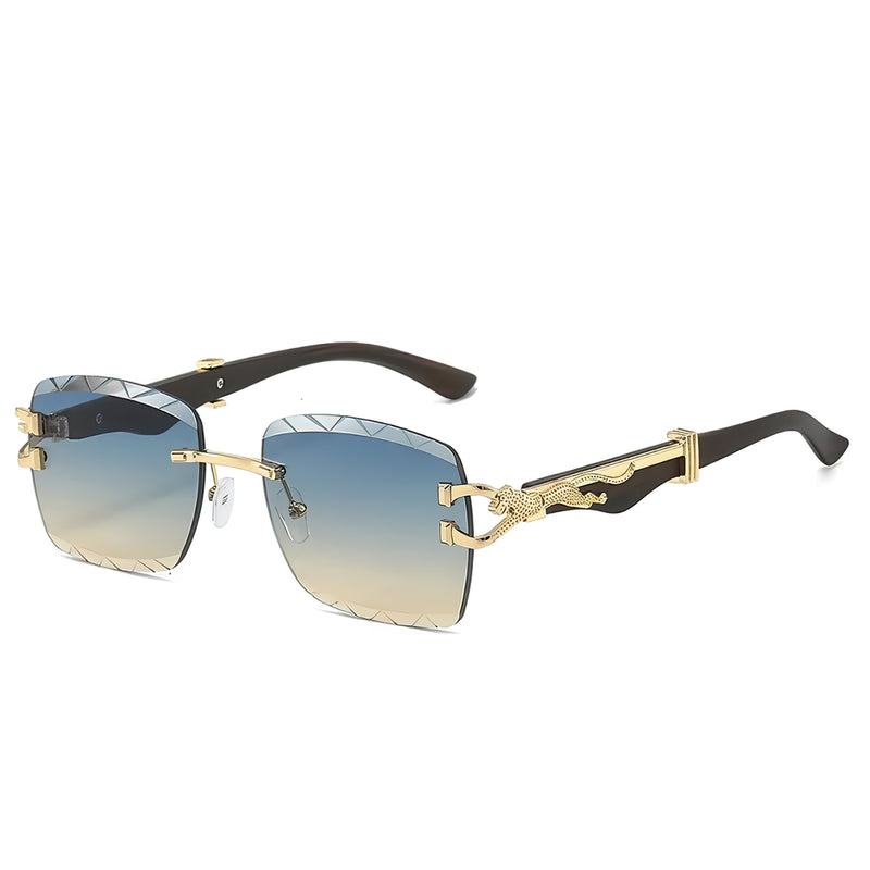 rectangle sunglasses with gradient lenses, view 9 - MRSLM