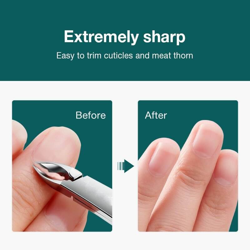 stainless steel nail cuticle nipper, view 4 - MRSLM
