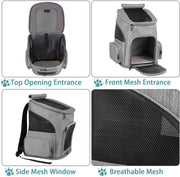 breathable small dog and cat backpack, view 5 - MRSLM
