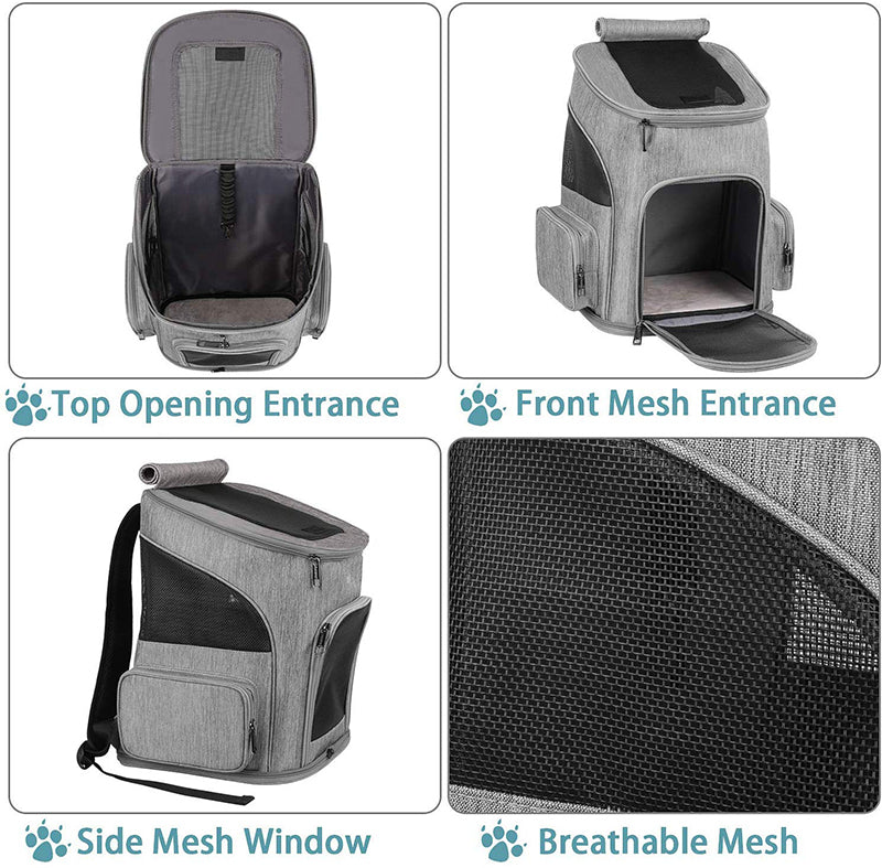 breathable small dog and cat backpack, view 5 - MRSLM