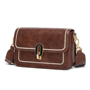 vintage textured square shoulder bag, view 4 - MRSLM