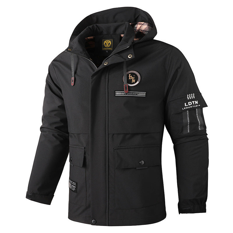 Men's hooded outdoor jacket, view 7 - MRSLM