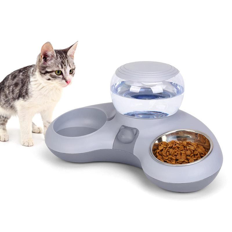 Automatic water dispenser and double cat bowl set - MRSLM