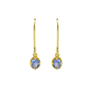 natural tanzanite 925 silver earrings, view 5 - MRSLM